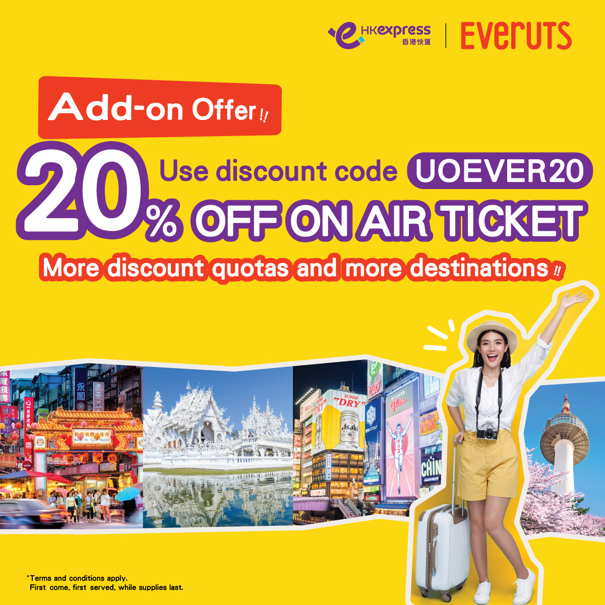 【HK Express X Everuts】Air Ticket Offer